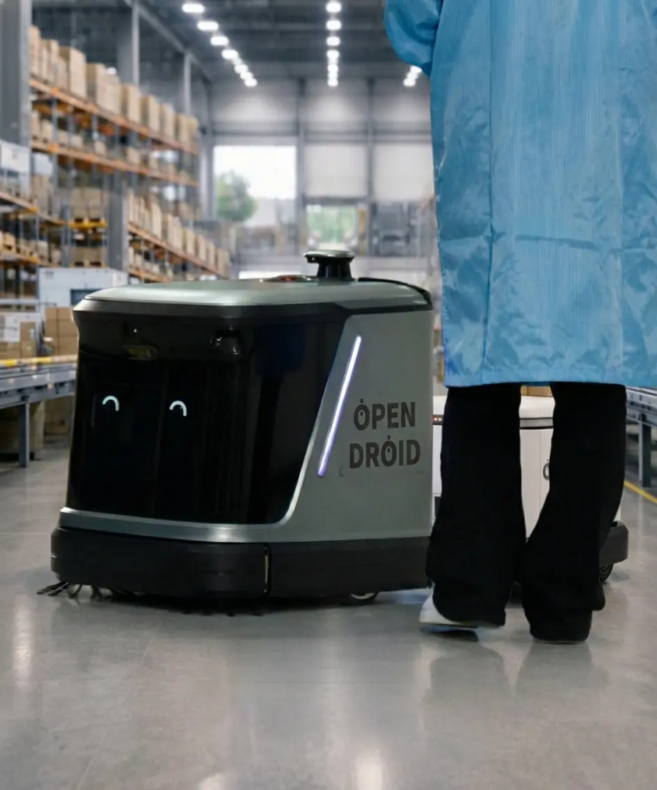 Droid cleaning robot delivering consistent floor care results