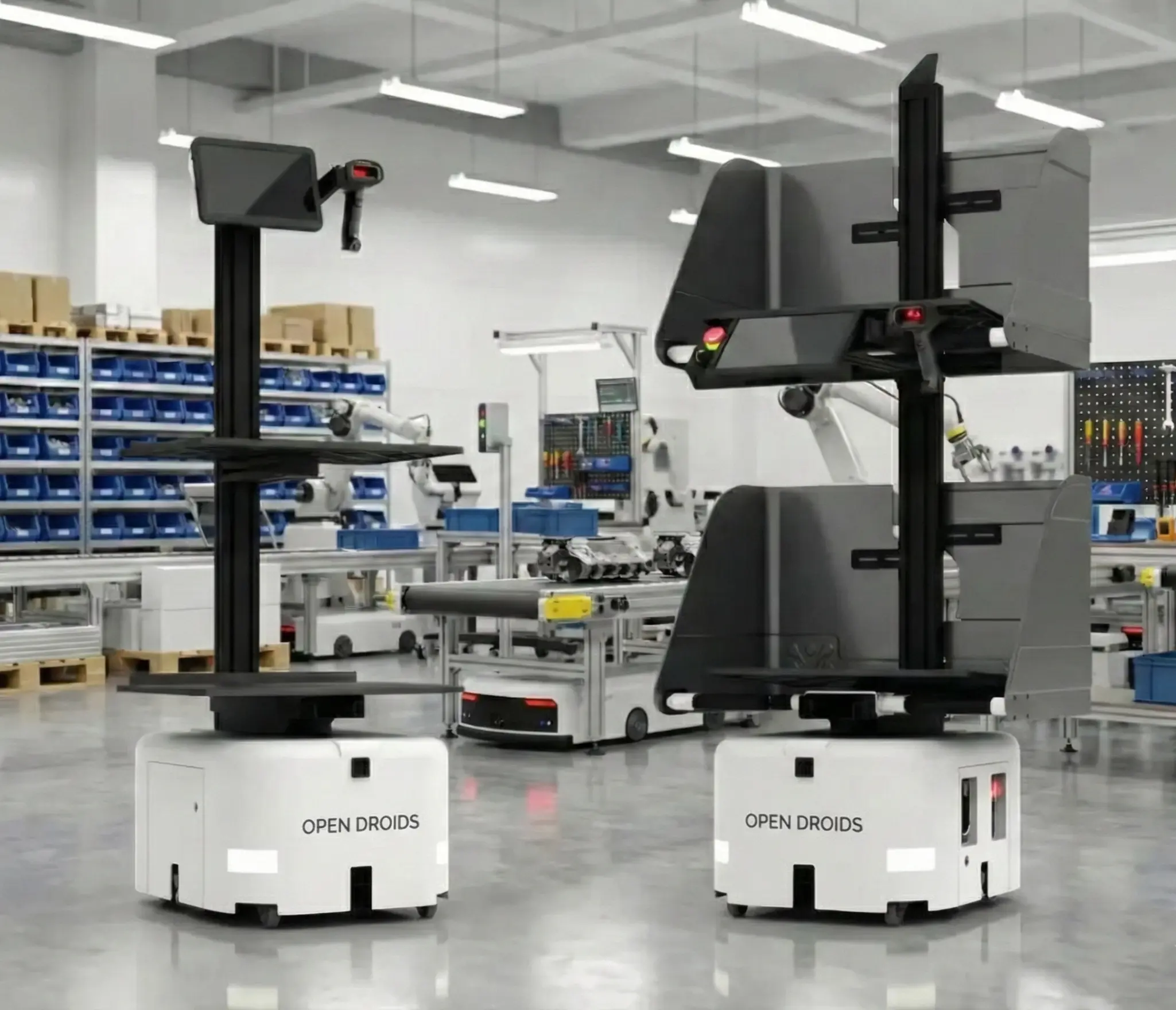 Droid robot operating in a partner territory environment